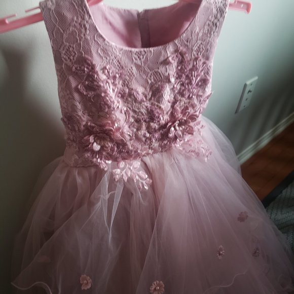 Brand new pink formal or flower girl dress size 6/7 - Picture 3 of 7